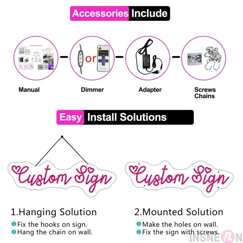 ป้ายไฟนีออน LED ปรับแต่งเองได้ป้ายไฟนีออน LED ขนาดใหญ่สำหรับงานแต่งงานวันเกิดปาร์ตี้บาร์ห้องเครื่องตกแต่งฝาผนังโลโก้ชื่อ