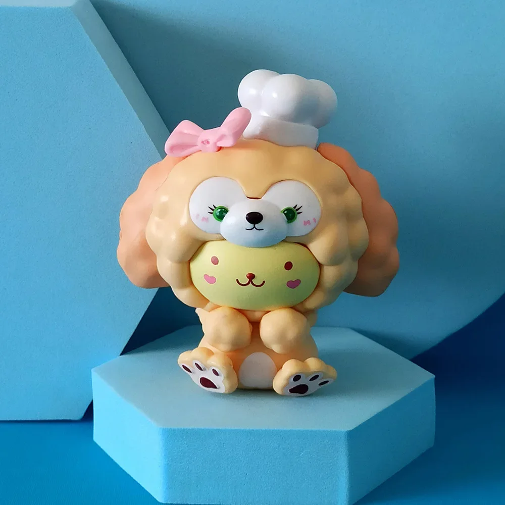 Caja ciega My Melody Kuromi Cinnamoroll Hello Kitty cabeza de oveja pastel figura juguete coleccionable