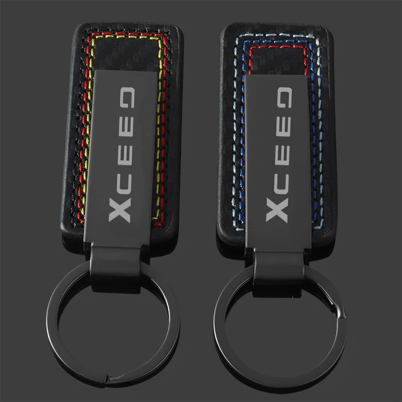 Alloy Car Keychain Keyring Styling for KIA Xceed Badge 2024 Key Chains Rings Buckle Emblem Pendant Gift Vehicle Accessories