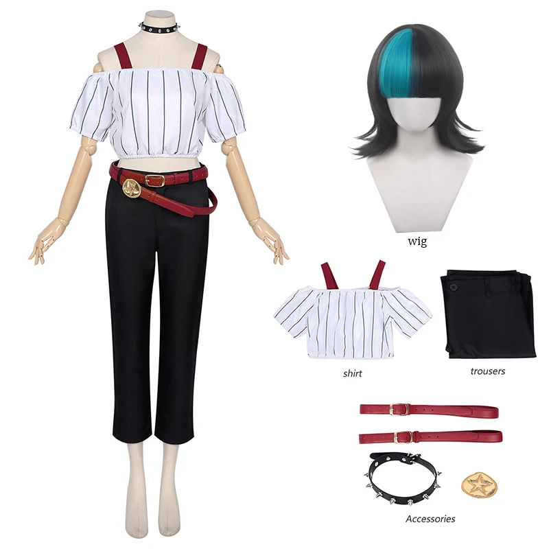 Kirara Hoshi Cosplay Kostüm Perücke Anime Film JJK The Culling Game Kleidungszubehör Damen Halloween Karneval Party Outfits