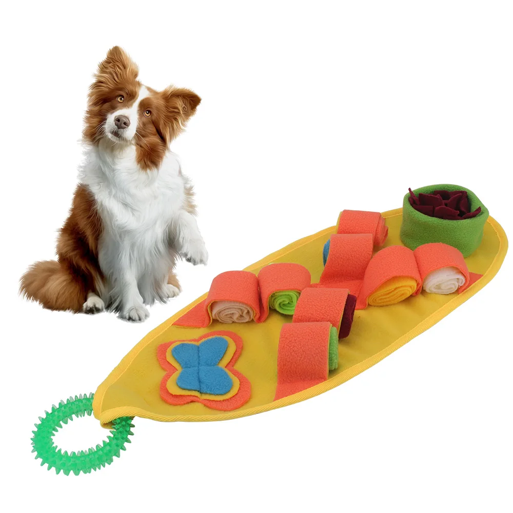 Durable Snuffle Dog Toy Stuffed Treat Dispensing Toy Chew-Resistant Soft Chew Toy for Dogs Encouraging Foraging Skills