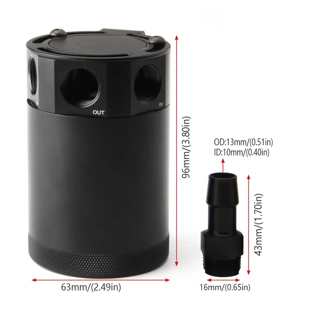 Car modified new three-hole ventilator oil pot, waste gas waste oil recovery pot, double-sided oil outlet recovery pot