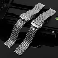 Suitable For Omega 007 Milan Watch Strap Seahorse 300 Flawless Death Observatory Rhubarb Bee Steel Bracelet 20mm Watchbands