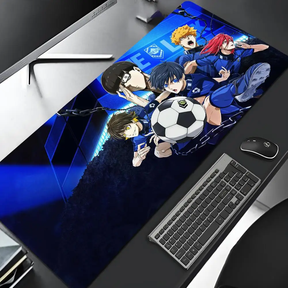 Blue LockS Mouse Pad Edge Big Gaming Locking Computer Gamer Large Rubber Music Art Mousepad Laptop Desk Mat