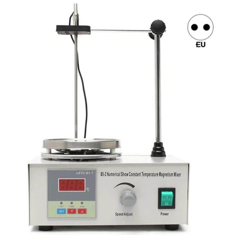 Lab Heating Dual Control Mixer Magnetic Stirrer Hot Plate Magnetic Stirrer No Noise LED Temperature Display US Plug 220V 300W