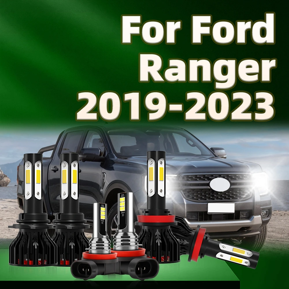 

Комплект светодиодных противотуманных фар 9005 лм для Ford Ranger 6000, 2019, 2020, 2021, 2022, 2023, 6 шт.