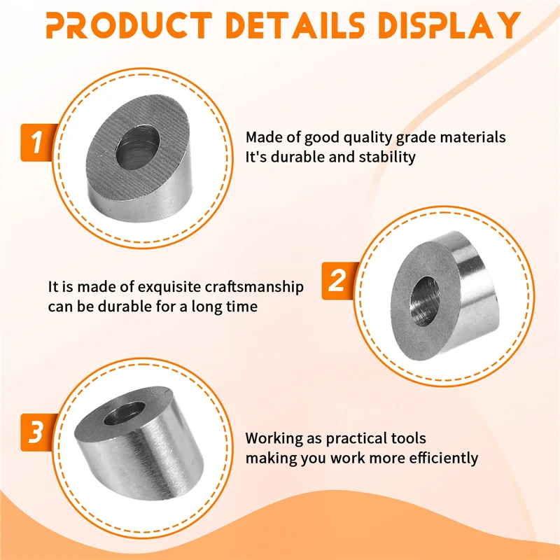 AY03-T316 Arandela biselada de ángulo de 30 grados de 1/4 pulgadas de acero inoxidable para kit de barandilla de Cable de cubierta de 1/8 pulgadas a 3/16 pulgadas/hardware de madera
