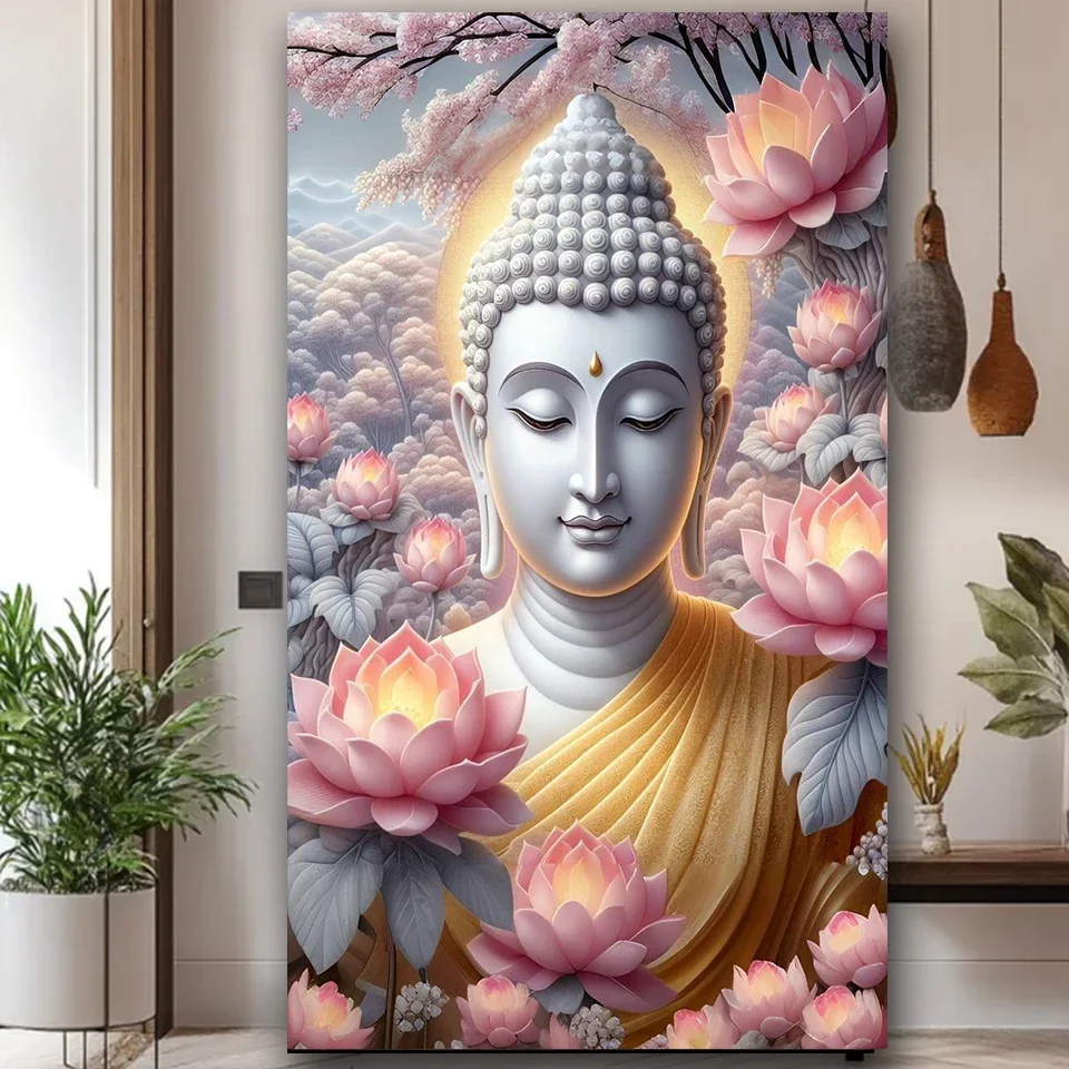 

Mysterious Flowers Buddha Diamond Painting New 2026 Full Square Round Diamond Mosaic Diy Art Home Decoration Gift
