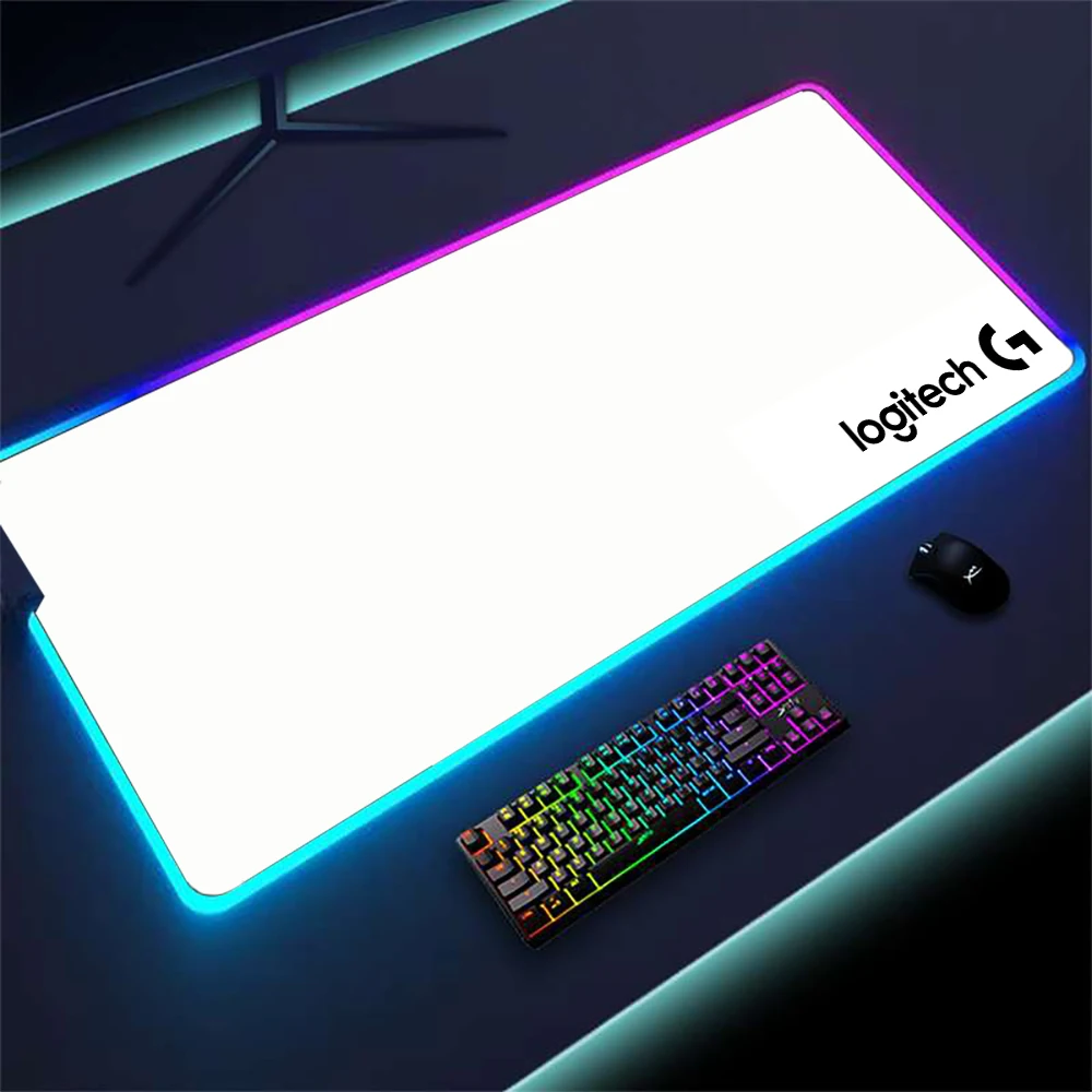 logitech mouse pad com retroiluminacao led acessorios de teclado personalizado tamanho grande cor branca para pc 01