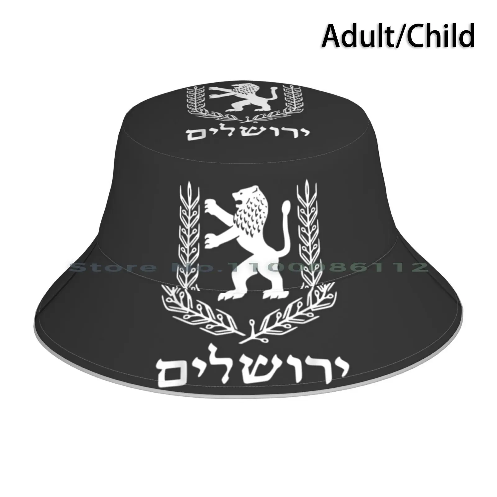 Lion Of Judah Jewish Pride Israel Flag Jerusalem Hebrew Bucket Hat Sun Cap Themes Your Show Wear Momhusband Mom Toddlers Friend