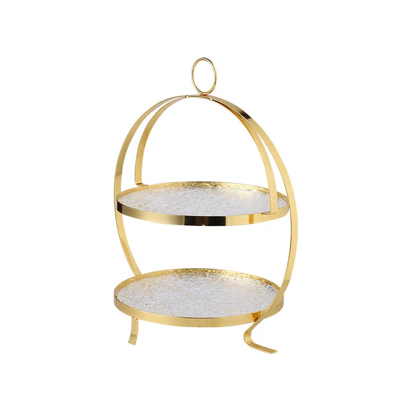 

Light luxury acrylic three-layer afternoon tea snack rack dessert table cupcake shooting props