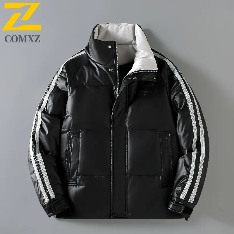 

COMXZ 2025 Winter Men Down Jacket New Light Warm Loose Fit Thermal Waterproof Casual outdoor sport Puffer Lightweight Trend Coat