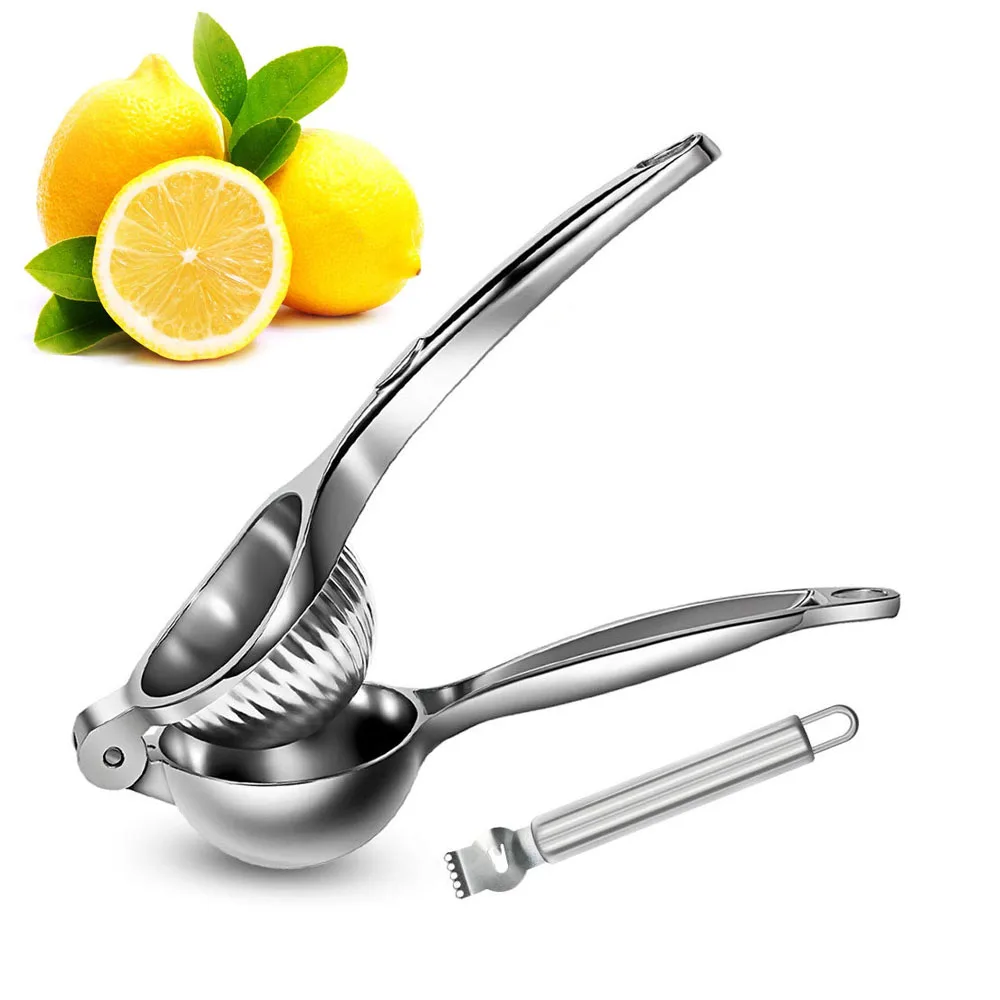 LMETJMA Premium Citroenpers Zinklegering Handpers Juicer Lime Squeezer voor Citroen Citrus Oranje Fruit JT217