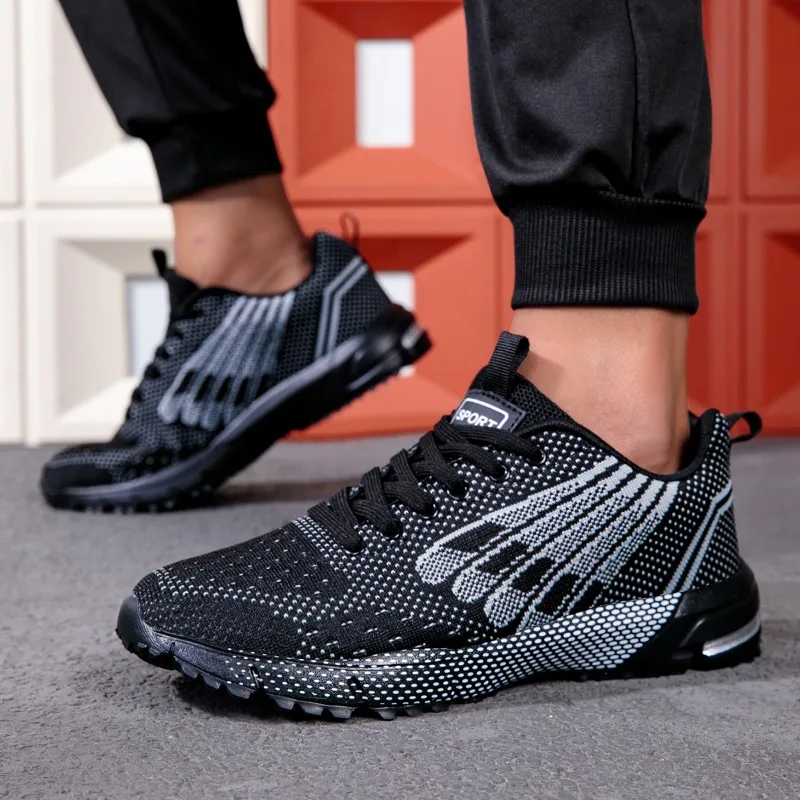 YRZL Mens Running Shoes Wear Resistant Breathable Mesh Athletic Jogging Sneakers Men Non Slip Casual Sports Shoes for Men