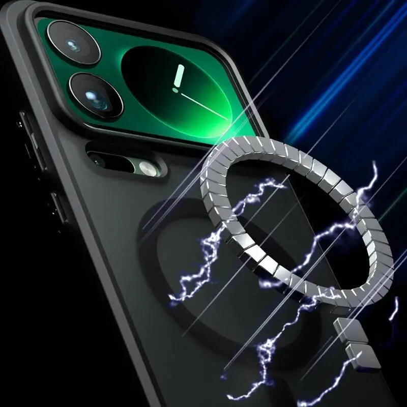 Матовый магнитный полупрозрачный чехол для беспроводной зарядки xiaomi 17 Pro Max Фото №4