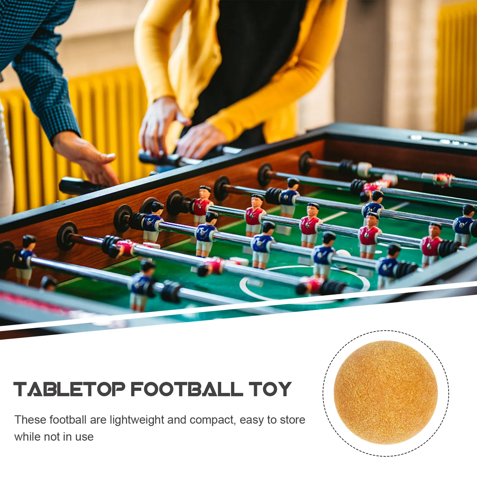 3Pcs Tabletop Football Balls Wear-Resistant Mini Foosball Replacement Lightweight Compact Foosball Accessory Professional Table