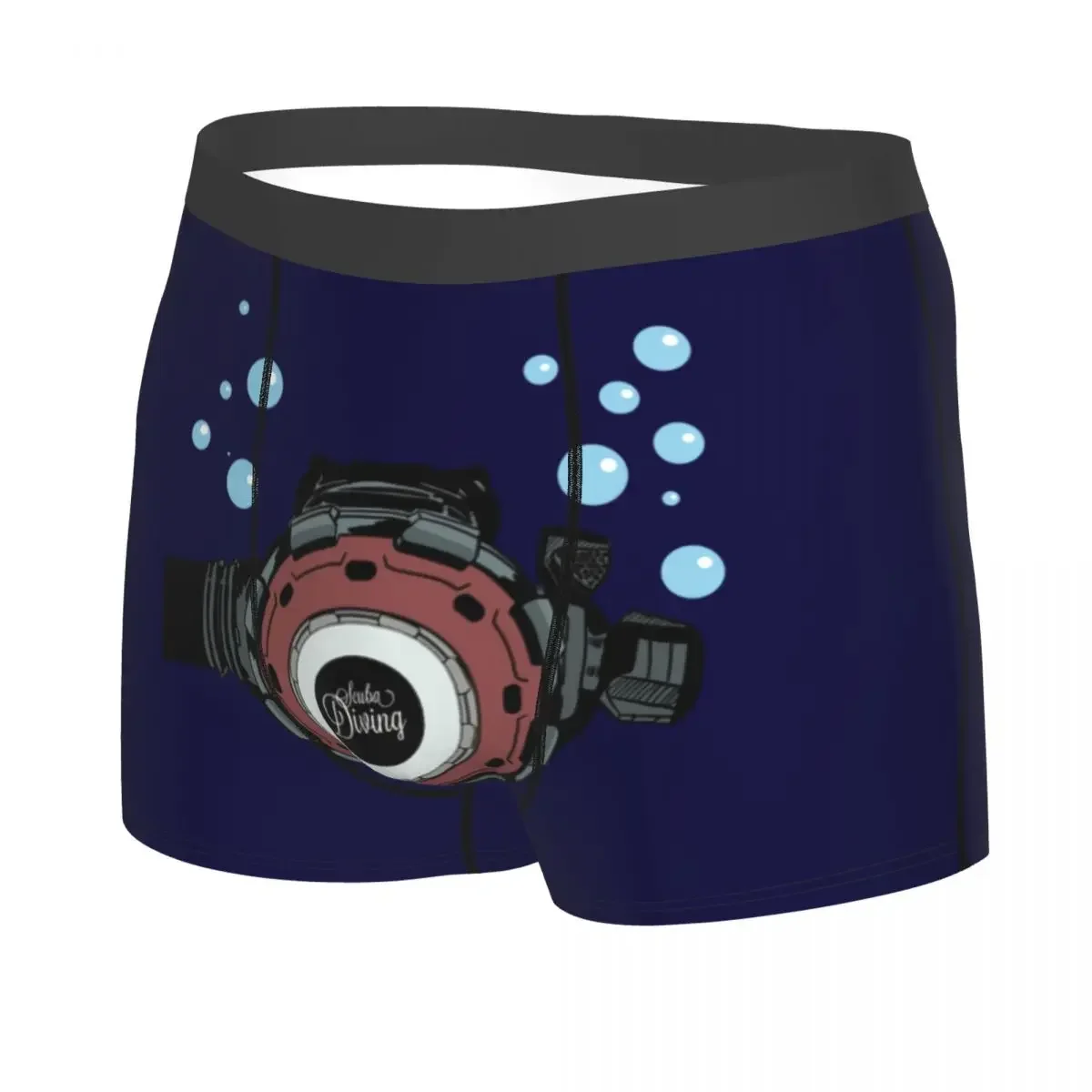 Custom Male Funny Scuba  Regulator Underwear Dive Diver Boxer Briefs Stretch Shorts Panties Underpants