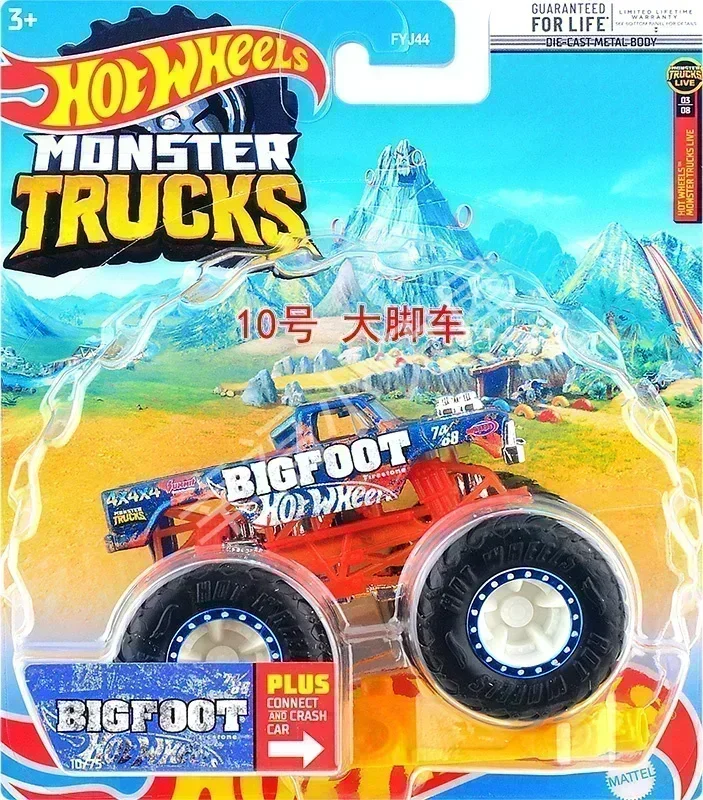 Original Hot Wheels Car Monster Truck Diecast 1/64 Voiture Plus Crushable Car Shark Wreak Kid Boy Toy for Children Birthday Gift