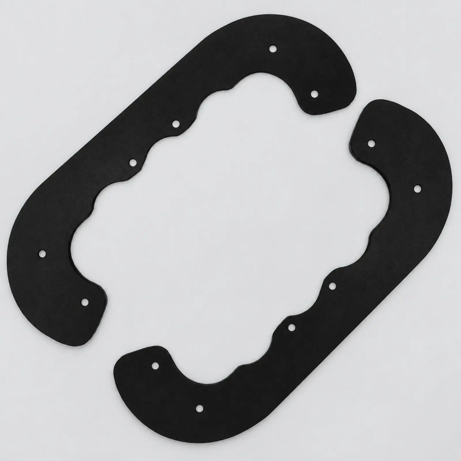 2 Pieces Rubber Snowblower Paddle Pre-Drilled Snowblower Paddle with Mounting Holes Snowthrower Rubber Paddles Black