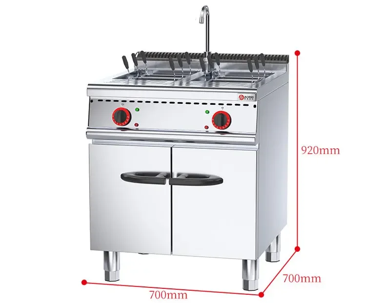 Restaurant Gas Pasta Boiler Cooker Commercial Noodles Making Machine Automatic Cooking Noodle Machine With Cabinet