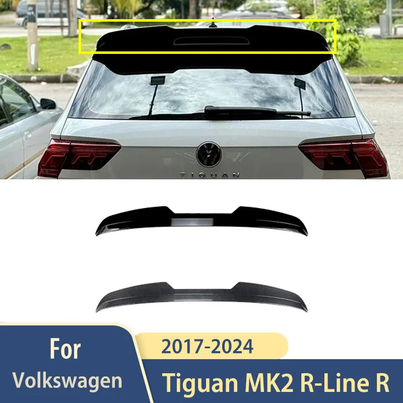 

For Volkswagen Tiguan MK2 R-Line R 2017-2024 Spoiler Bodykit Accessories Rear Trunk Exterior Boot Roof Lip Spoiler Wing Tuning