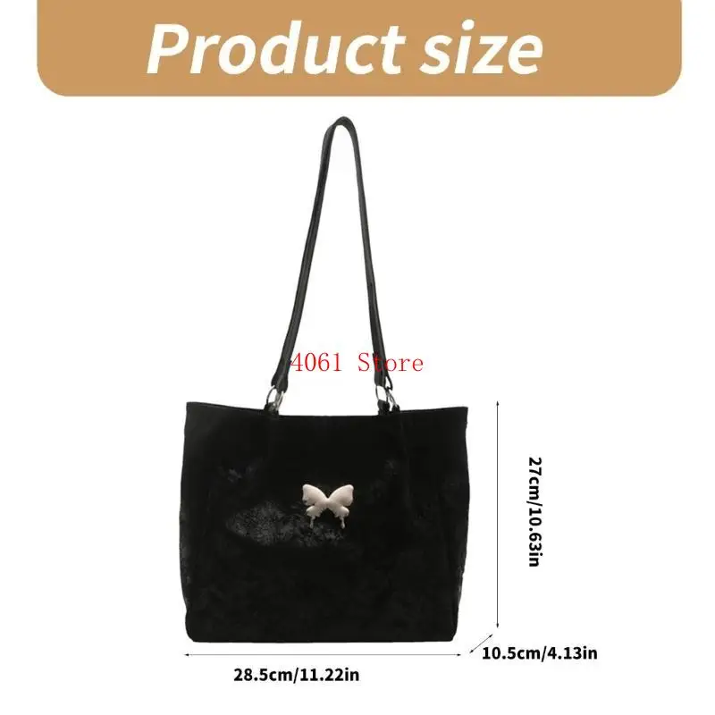 حقيبة يد نسائية على شكل فراشة للإبط من جلد البولي يوريثان، حقيبة كتف بلون سادة، حقيبة تحت الإبط بسعة كبيرة للاستخدام اليومي