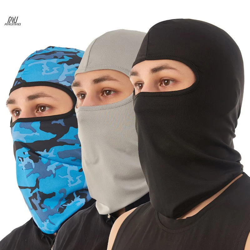 Men Balaclava Quick Dry Lycra Ski Neck Summer Sun Ultra UV Protection Motorcycle Mask Cycling Full Cover Face Mask Hat Bicycle