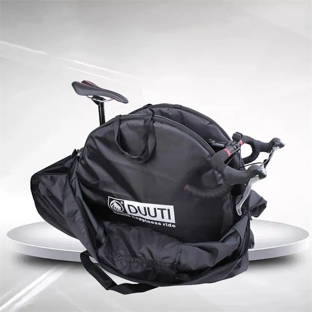 

26/27.5/29 Inch Bike Wheel Bag Carrying Package Protective Pouch Wheel Carrier Case Nylon Black Bicycle Transport Bag