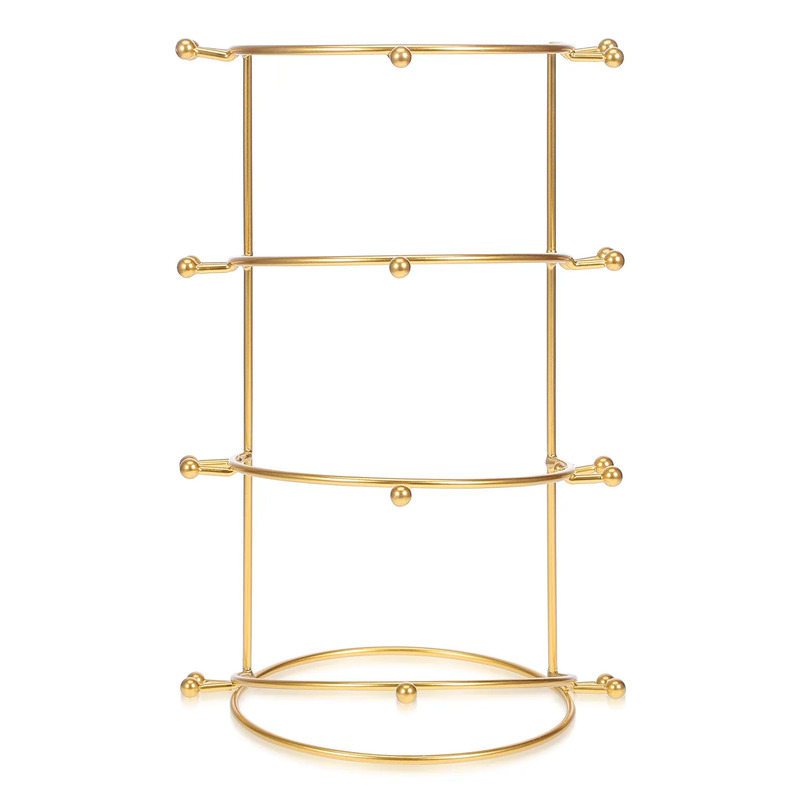 

4-Tier Crown Display Rack Metal Stand for Bridal Headband Storage Organizer Display Stand for Crown and Hairbands Holder