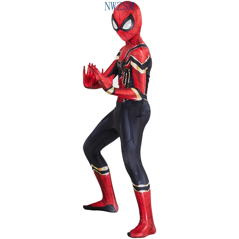 New Iron Spider Boy Costume Cosplay Kids Superhero Costume Boys Children Jumpsuit Suit Halloween Costume For Kids Carnival Party