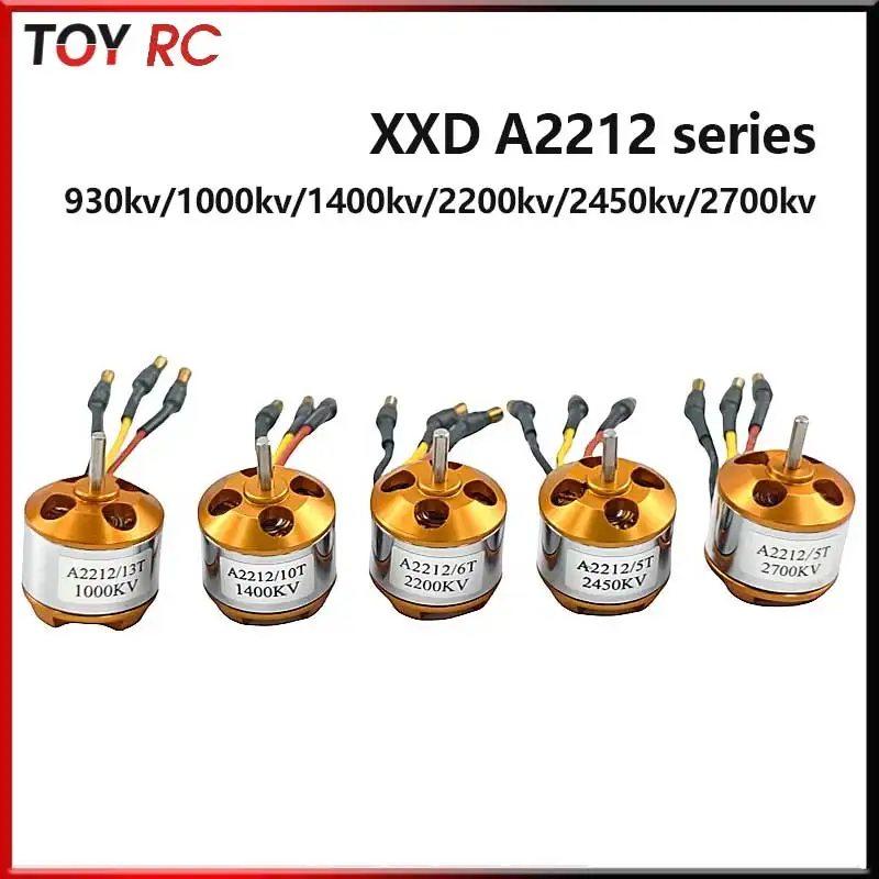 

Бесколлекторный двигатель Xxd A2212 930kv 1000kv 1400kv 2200kv 2450kv 2700kv для радиоуправляемых самолетов, мультироторных дронов и FPV-систем