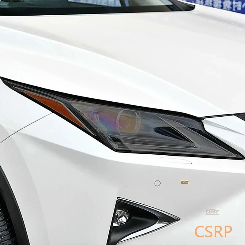 2 Pcs Car Headlight Protective Film Transparent Black TPU Sticker For Lexus RX 350 300 450h 2016 2017 2018 2019 2020 Accessories view 3