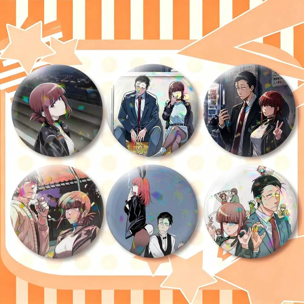 Manga Smoking Behind the Supermarket with You  25 32 44 58 75mm Badges Personalized Round Brooches Pins Accessory Gift