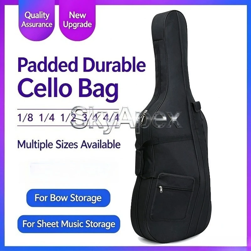 Cello Bag Backpack Pouch Thickened Book Storage Waterproof Oxford Cloth Ultra Light Hand Carry Cello Case Cover Reliable