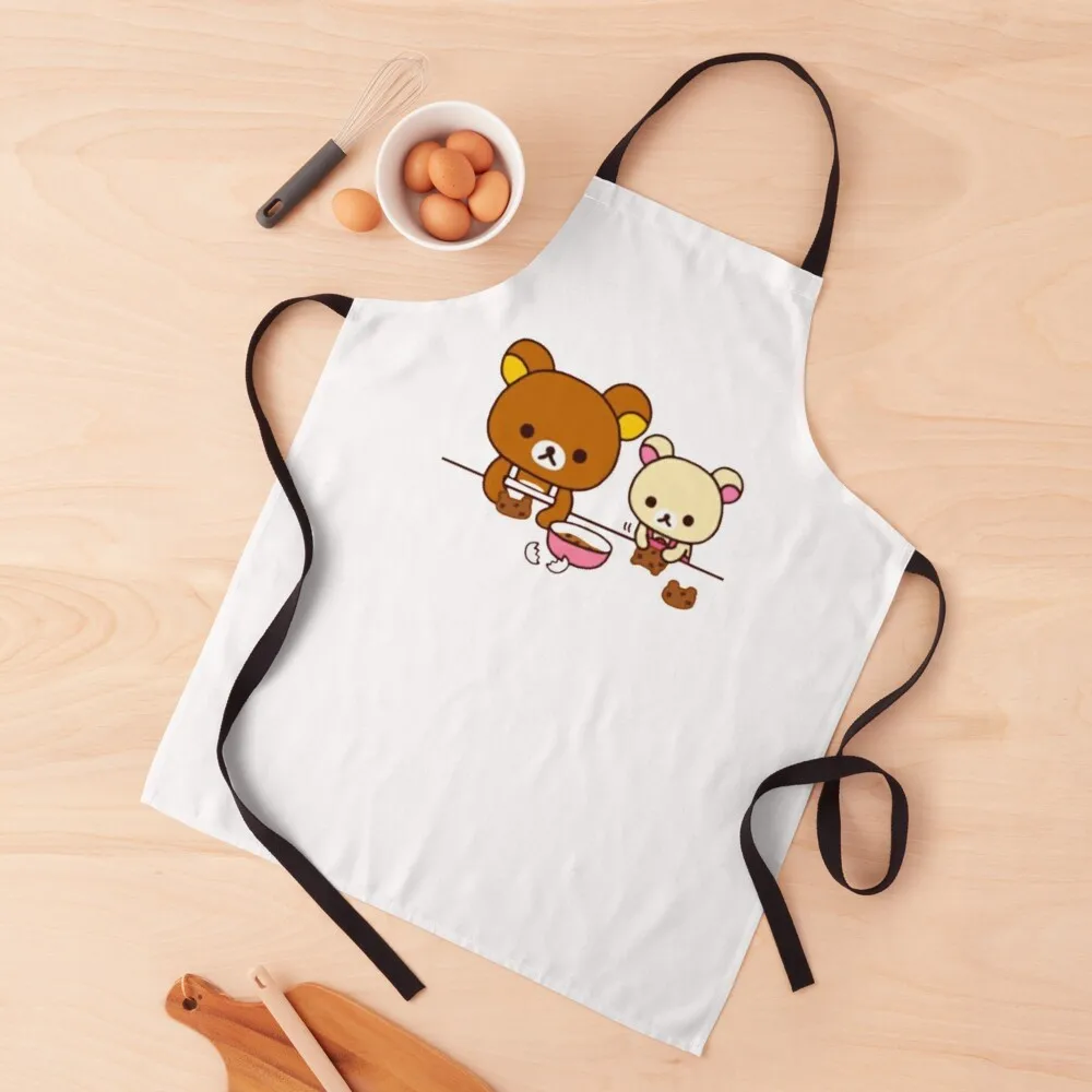 Baking Milk and Mocha Cute Teddy Bears Apron Men'ss home women Apron