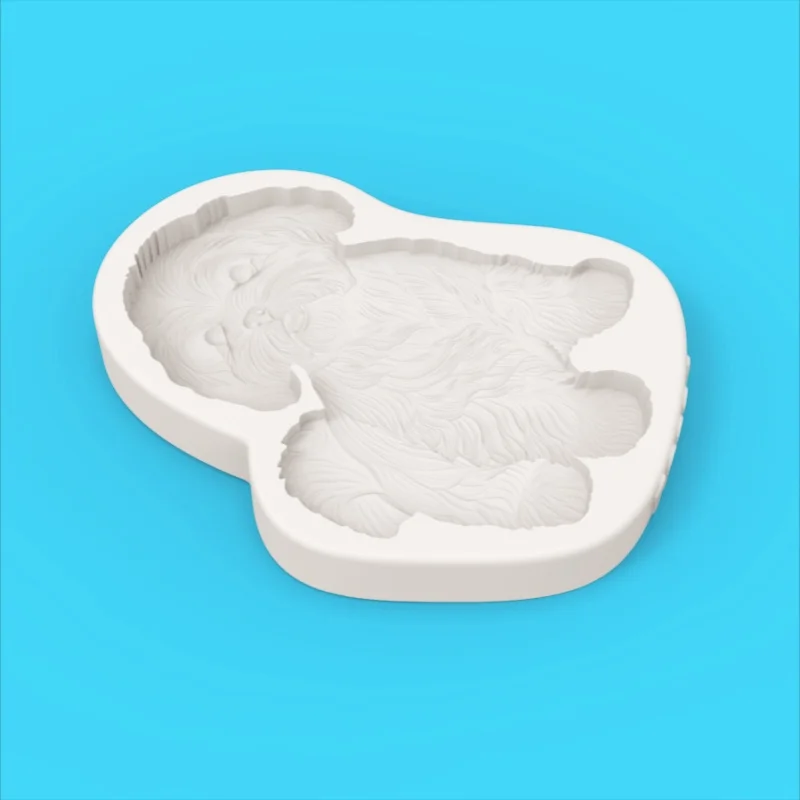 【Cute Puppy Silicone Baking Mold】3D Curly-Haired Puppy Shape Chocolate Candy Fondant Decoration Mold - view 5