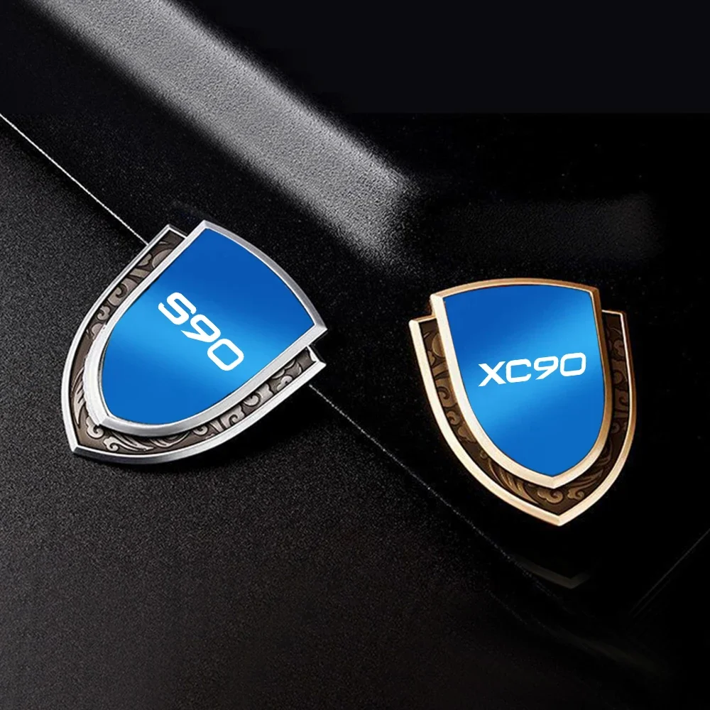 for Volvo S60 S90 XC60 XC90 Car Styling Car Metal Sticker Custom Shield Car Rear Trunk Shield Emblem Badge Sticker