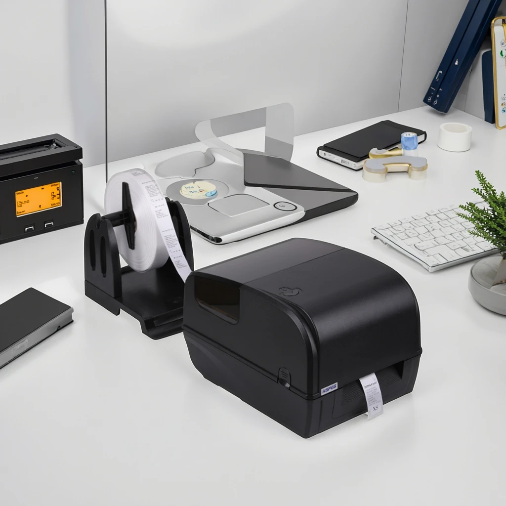 ATV&UTVWashed Label Printer Package Thermal Transfer 203dpi with Stand and Ribbon and Carbon