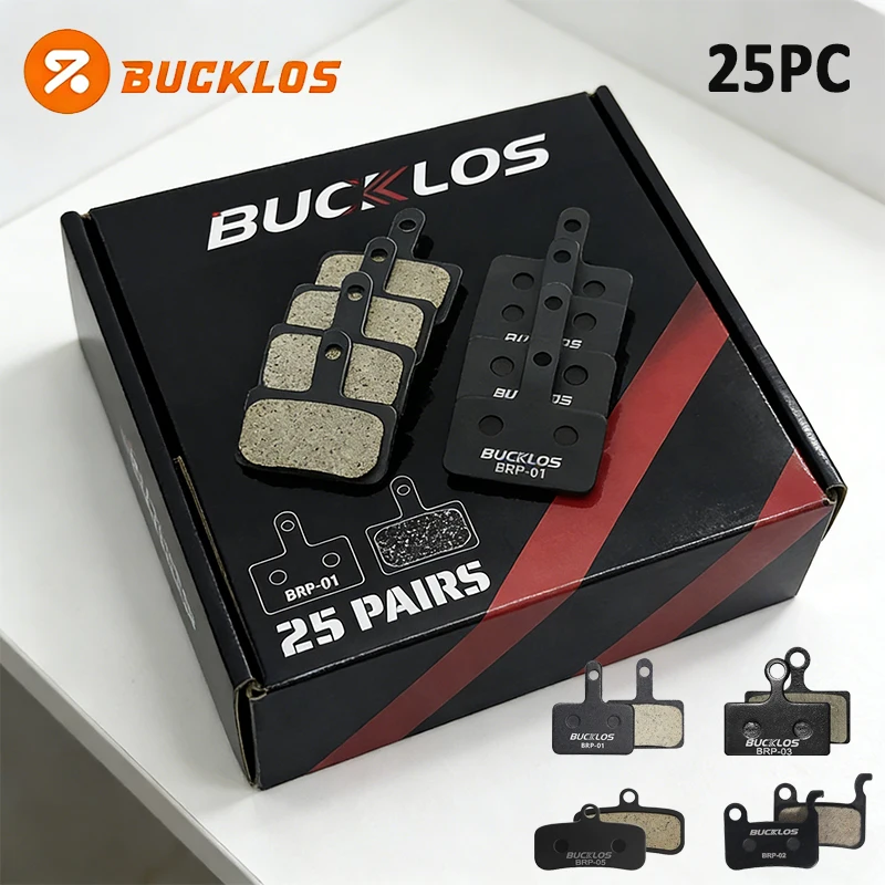 

25PC BUCKLOS RESIN Bicycle Hydraulic Disc Brake Pads CERAMIC MTB Mountain Bike Disc Pad for Shimano B01S/B03S/B05S-RX D02S N03A