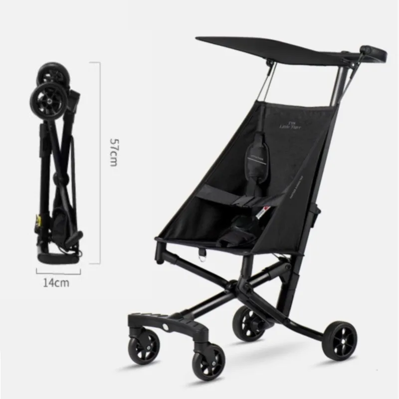 Lightweight Stroller under 3kg | One Hand Fold with Shock-Absorbing Wheels | UPF50+ Sunshade for Toddlers Travel