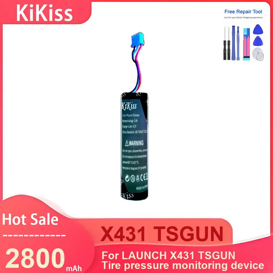 

Аккумулятор KiKiss для устройства контроля давления в шинах LAUNCH X431 TSGUN, аккумуляторы X431 TSGUN 2800 мАч