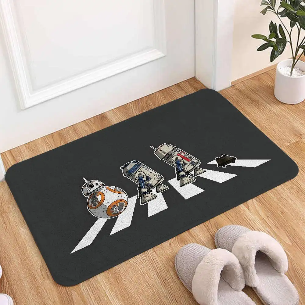 S-STAR W-WARS Floor Mat Bathroom Absorbent Mat Simple Door Dirt-resistant Mat Home Kitchen Mat Foot Mat Entry Mat