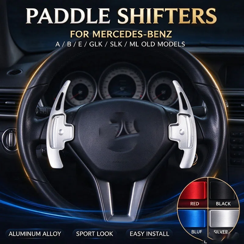Suitable for old Mercedes-Benz shift paddles ABE GLK SLK ML steering wheel shift paddles aluminum alloy