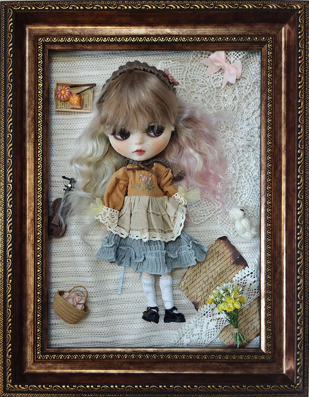 

Комплект одежды для куклы Блайт в стиле принцессы для Ymy Licca Azones Ob24 Ob22 Doll kawaii Vintage Palace Dress Suit Maid Set