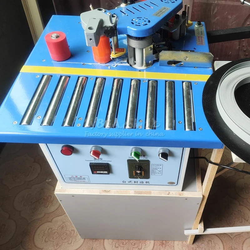 LY-500 Mini SRoller Edge Banding Machine traight Banders Curve Round Shaft Design Width 6-60mm Woodworking Heating Time 5-10 Min