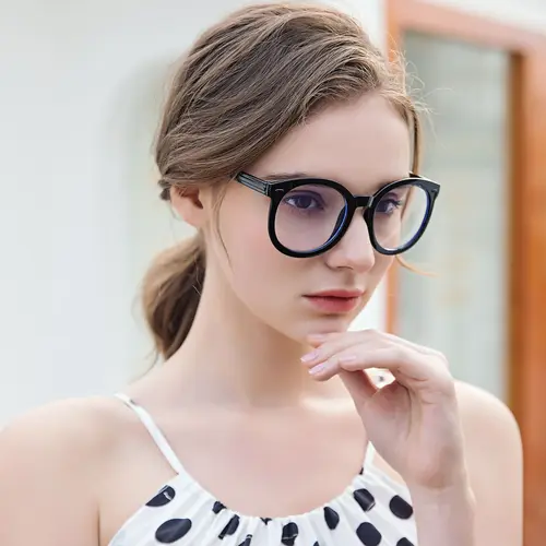 RedBook Internet celebridades Karen Walker gafas planas mujer marco grande flecha miopía gafas mujeres Anti-luz azul gafas