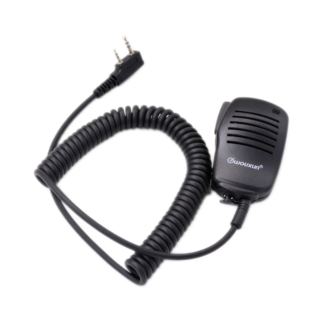 WOUXUN Remote Shoulder PTT Speaker Mic,2‑Pin K‑Plug & 3.5mm Audio Jack for KG‑UVD1P UV6D KG8D KG9D Plus Kenwood Two‑Way Radio