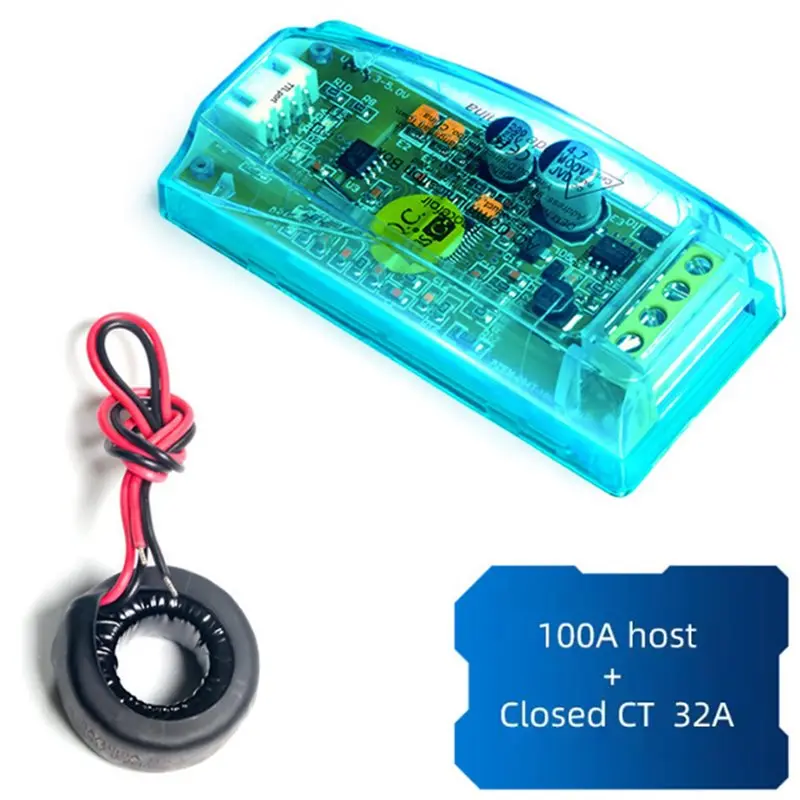 B03C-2X PZEM-004T 4.0 Single Phase Wattmeter Kwh Meter 220V 32A Electricity Volt Amp Frequency Energy Meter