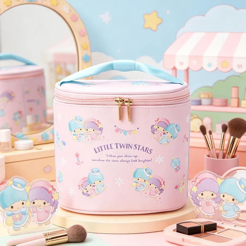 

My Melody Cinnamoroll Cosmetic Bag Makeup Bag Large Capacity Cute Kawaii Girl's Heart Storage Wash Bag Bags for Woman