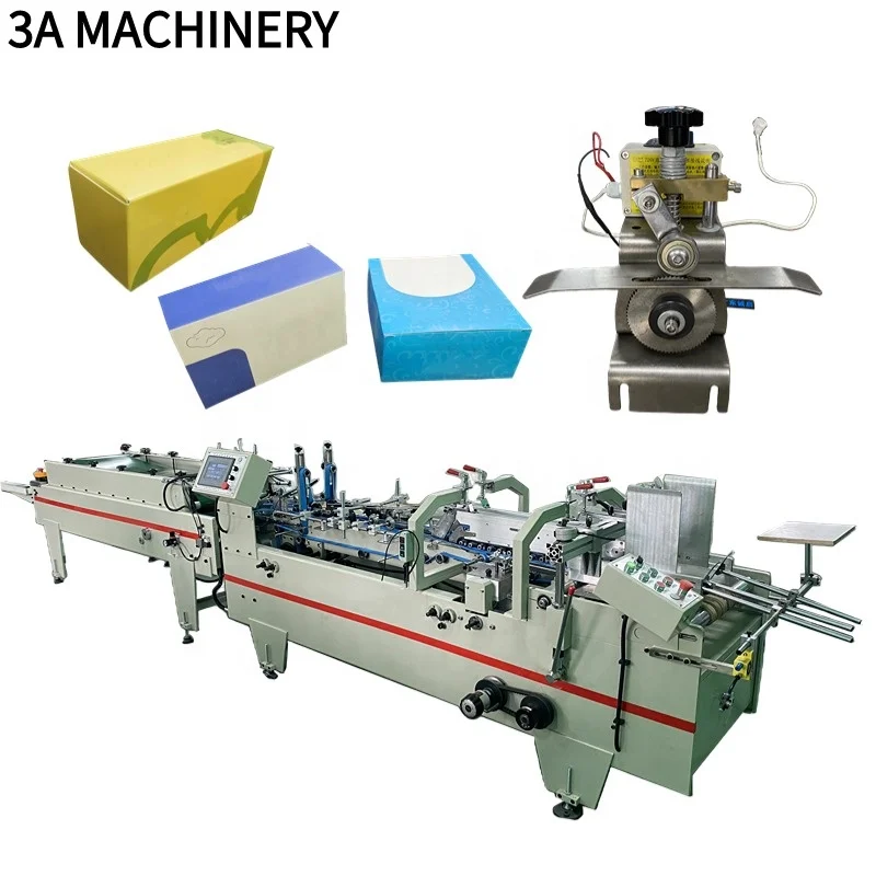 CQT-UV Electric Pasting Machine for UV Box Folder Gluer Paper & Cartons Packaging DC220V